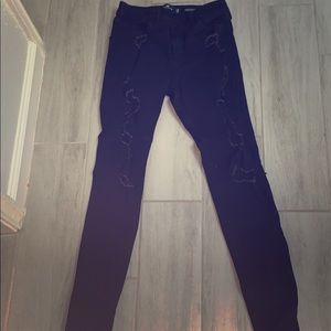 Black destroyed Hollister jeans